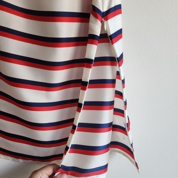 NWT Talbots Blue/White/Red Stripped Sleeveless Square Top size Small Petite - Picture 9 of 9